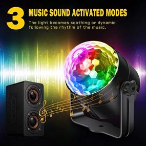 img 3 attached to 🎉 Apeocose 2-Pack Disco Ball Party Lights with Wireless Remote: Vibrant RGB Rotating DJ Strobes, Perfect for Christmas, New Year's Eve, Dance Parties, and Kids Birthday Celebrations!