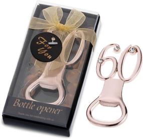 img 4 attached to 🎉 Set of 8 Black and Gold 60th Wedding Anniversary Bottle Opener Party Favors - Ideal for 60th Birthday or Celebration, Includes Individual Gift Box - No Assembly Needed, Perfect Party Decor and Keepsake Souvenir