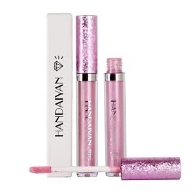 img 1 attached to 💄 DONGXIUB Metallic Diamond Liquid Glitter Shimmer Lipstick - Long-lasting Nonstick Cup Makeup Lip Gloss (A)
