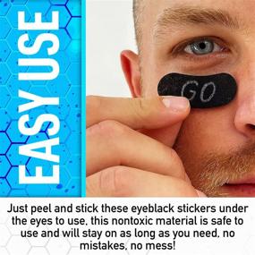 img 2 attached to 🖊️ Franklin Sports Eye Black Stickers for Kids - Personalized Lettering Baseball and Football Eye Black Stickers - White Pencil Included - 24 Pairs