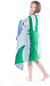 img 3 attached to 🏖️ Copinkco Kids Beach Towel - 31 X 63 Inch Large Bath Towel Blanket for Travel, Swimming, Camping, and Picnic - Seagull Alligator