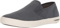 👟 black men's seavees standard casual sneaker: ideal slip-on loafers & shoes logo