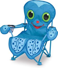 img 4 attached to 🌊 Kids' Beach Chair: Melissa & Doug Sunny Patch Flex Octopus, Folding Design