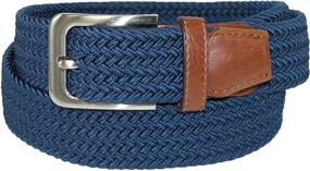 img 3 attached to 👨 Elastic Braided Stretch Silver Men's Belt Accessories by CTM