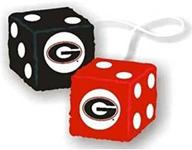 georgia bulldogs ncaa fuzzy dice logo