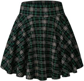 img 3 attached to 👗 DJT FASHION Women's Casual Mini Flared Pleated Skirt with Built-in Shorts - Perfect for Skating!