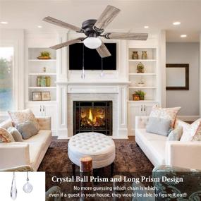 img 2 attached to 🌟 Enhance Your Fan with the Kinghouse Crystal Fan Pull Chain Set - 2 PCS of 35.4 inches Extension, Including Beaded and Pull Loop Connectors, Clear Crystal Prisms, 11.6 inches 3.2mm Beads