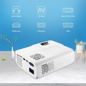 img 1 attached to 📽️ Iolieo Mini Projector 2021: Upgraded Portable Video-Projector for Full HD 1080P, 200" Supported Screen, Long-lasting 55000 Hours, Multimedia Home Theater Movie Projector - HDMI/USB/VGA/AV/Laptop/Smartphone Compatible