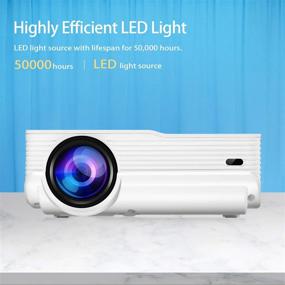 img 2 attached to 📽️ Iolieo Mini Projector 2021: Upgraded Portable Video-Projector for Full HD 1080P, 200" Supported Screen, Long-lasting 55000 Hours, Multimedia Home Theater Movie Projector - HDMI/USB/VGA/AV/Laptop/Smartphone Compatible