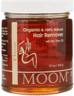 🌿 moom organic hair removal with tea tree refill jar - convenient 12 oz size - get yours now! logo