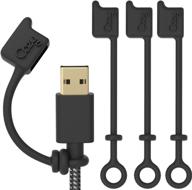 🔌косые крышки usb [4 штуки] для безопасного путешествия без пыли | чехлы для usb кабеля с портативной защитой от пыли от cozy (usb a черный) логотип