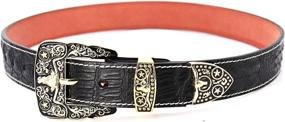 img 2 attached to West Star Embossed Everyday Crocodile Men's Accessories for Belts