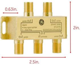 img 1 attached to 📺 Enhance Signal Distribution with GE Digital 4-Way Coaxial Cable Splitter for HD TV, Satellite, Internet & More - 2.5 GHz 5-2500 MHz, RG6 Compatible