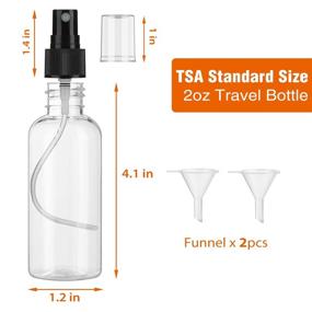 img 1 attached to 🌬️ Refillable & Reusable Fine Mist Mini Clear Spray Bottles - 30 Pack 2 oz Travel Bottles for Essential Oils, Perfumes, and More