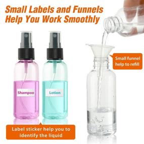 img 2 attached to 🌬️ Refillable & Reusable Fine Mist Mini Clear Spray Bottles - 30 Pack 2 oz Travel Bottles for Essential Oils, Perfumes, and More