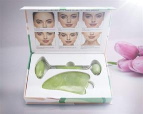 img 2 attached to Jade Roller Massage Therapy Set