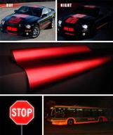 🚗 enhance your ride with vvivid reflective gloss red vinyl car wrap film - easy diy installation, no-mess decals! (1ft x 48 inch) logo