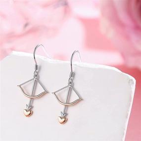 img 1 attached to Sterling Silver Arrow Dangle Earrings Jewelry