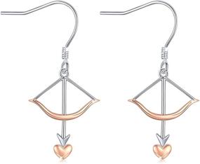 img 4 attached to Sterling Silver Arrow Dangle Earrings Jewelry