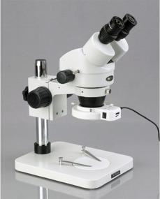 img 3 attached to 🔬 AmScope SM-1BSX-64S Professional Binocular Stereo Zoom Microscope with LED Ring Light, 3.5X-45X Magnification and 0.7X-4.5X Zoom Objective - Pillar Stand, 110V-240V, WH10x Eyepieces, and Bonus 0.5x Barlow Lens