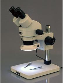 img 1 attached to 🔬 AmScope SM-1BSX-64S Professional Binocular Stereo Zoom Microscope with LED Ring Light, 3.5X-45X Magnification and 0.7X-4.5X Zoom Objective - Pillar Stand, 110V-240V, WH10x Eyepieces, and Bonus 0.5x Barlow Lens