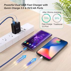 img 3 attached to 🔌 Costyle Quick Charge 3.0 USB Wall Charger, 5 Pack 30W Dual USB Power Adapter (Fast Charge 3.0 & 5V 2.4A), Adaptive Fast Charging Block - Compatible with iPhone 11 XS XR, Samsung Galaxy S10 S9, Note 10 (Black)