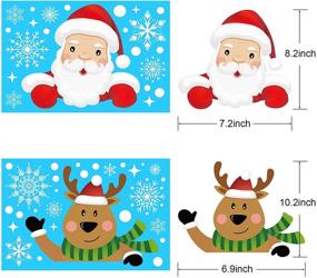 img 2 attached to 🎅 KUCHEY 318Pcs 12Sheets Christmas Snowflake Window Clings Stickers: Transform Your Windows with Festive Santa, Snowman, Reindeer, and Winter Static Decals for Holiday Party Decorations!