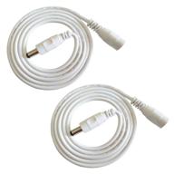 🔌 2-pack liwinting 2m/6.56ft dc extension cable, 12v dc power adapter plug extension cord 5.5mm x 2.1mm male to female extension wire for 12v dc power adapter, cctv security camera, and more - white logo