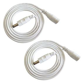 img 4 attached to 🔌 2-Pack Liwinting 2m/6.56ft DC Extension Cable, 12V DC Power Adapter Plug Extension Cord 5.5mm x 2.1mm Male to Female Extension Wire for 12V DC Power Adapter, CCTV Security Camera, and More - White