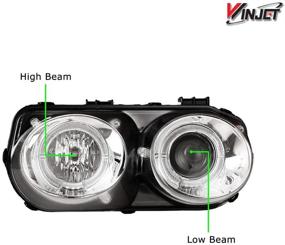 img 3 attached to 🔦 Enhance Your 1998-2001 Acura Integra with Winjet LED DRL Halo Projector Headlights