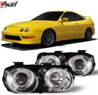 🔦 enhance your 1998-2001 acura integra with winjet led drl halo projector headlights logo