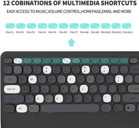 img 2 attached to Wireless Keyboard Ultra Thin Typewriter Full Sized