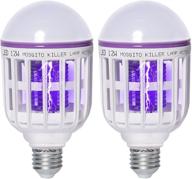 🦟 2-pack bug zapper light bulbs - dual mosquito killer bulb with uv led, indoor and patio mosquito light bulb zapper combo logo