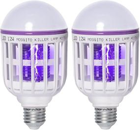 img 4 attached to 🦟 2-Pack Bug Zapper Light Bulbs - Dual Mosquito Killer Bulb with UV LED, Indoor and Patio Mosquito Light Bulb Zapper Combo