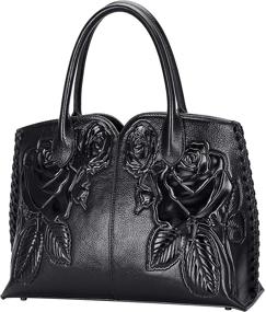 img 1 attached to 👜 Stylish and Versatile: PIJUSHI Designer Handbags in Black for Women - A Must-Have Satchel Combo!