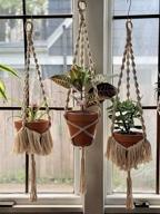 🌿 nature cord macrame kit: diy plant hanger craft with pot - complete guide for kids, teens, and adults, learn knots and plant tips logo