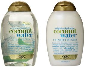 img 1 attached to 🥥 (OGX) Organix Weightless Hydration Coconut Water Shampoo & Conditioner Combo: 13oz Set - Hydrating Haircare