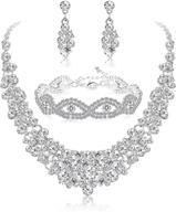 ironbox rhinestone necklace earrings bridesmaid women's jewelry logo