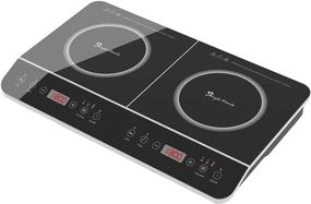 img 4 attached to 🔥 SINGLEHOMIE Double Induction Cooktop 2 Burner Portable Countertop Cooker: Efficient and Convenient Cooking with Touch Sensor LED Display