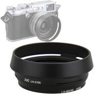 jjc lh-jx100 black metal lens hood/49mm filter adapter ring: compatible with fujifilm x70 x100 📷 x100s x100t x100f x100v, fuji x100s, fuji x100f, fuji x100v - lens hood shade & replacement logo