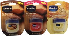 img 3 attached to 👄 Набор Vaseline Lip Therapy - 0,25 унции, 3 штуки: Крем-Брюле, Розовые губы и Какао-масло.