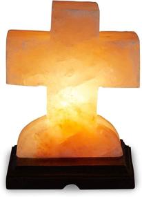 img 2 attached to 🔮 Salacia Pink Himalayan Carved Cross Salt Lamp Light with Dimmer - Enhanced for SEO