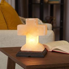 img 3 attached to 🔮 Salacia Pink Himalayan Carved Cross Salt Lamp Light with Dimmer - Enhanced for SEO