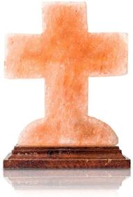 img 4 attached to 🔮 Salacia Pink Himalayan Carved Cross Salt Lamp Light with Dimmer - Enhanced for SEO