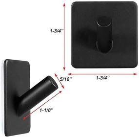 img 2 attached to Waterproof Stainless Steel Adhesive Hooks - OUKALU Heavy Duty Wall Hooks for Hanging Coats, Hats, Towels, Robes