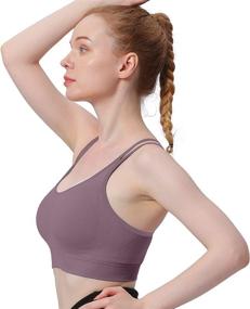img 1 attached to 👗 Ultimate Comfort and Flexibility: Strappy Seamless Wireless Athletic Removable Women's Clothing
