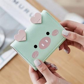 img 3 attached to Trendy Tri Fold Leather Cartoon Handbags & Wallets - Stylish Women's Accessories