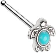 pierced owl turquoise center stainless logo