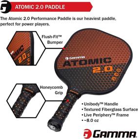 img 2 attached to Gamma Sports 2.0 Pickleball Paddles: USAPA Approved, Textured Graphite or Fiberglass Surface, Honeycombed Aramid Core, Durable Edge Guard, and Firm Honeycomb Grip - Ideal for Indoor or Outdoor Play