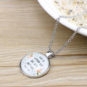 img 2 attached to Womens Girls Christian Jewelry Necklace with Bible Verse - Religious Gift